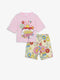 Crew Neck Girl's Shorts Pajama Set